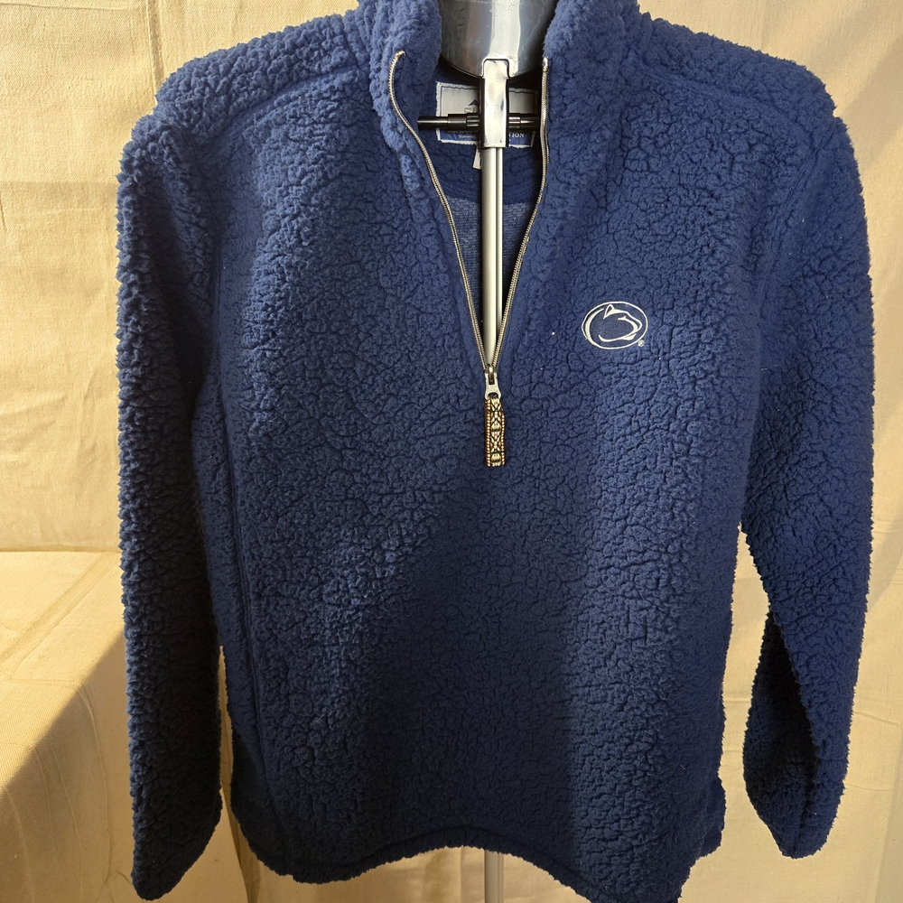 Summit Sportswear Penn State Nittany Lions Sherpa Pullover Medium Navy Blue